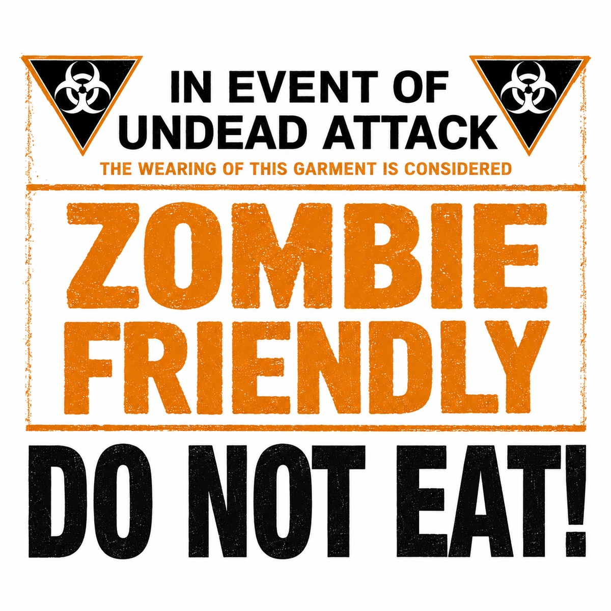 Zombie Friendly DTF Heat Press Transfer