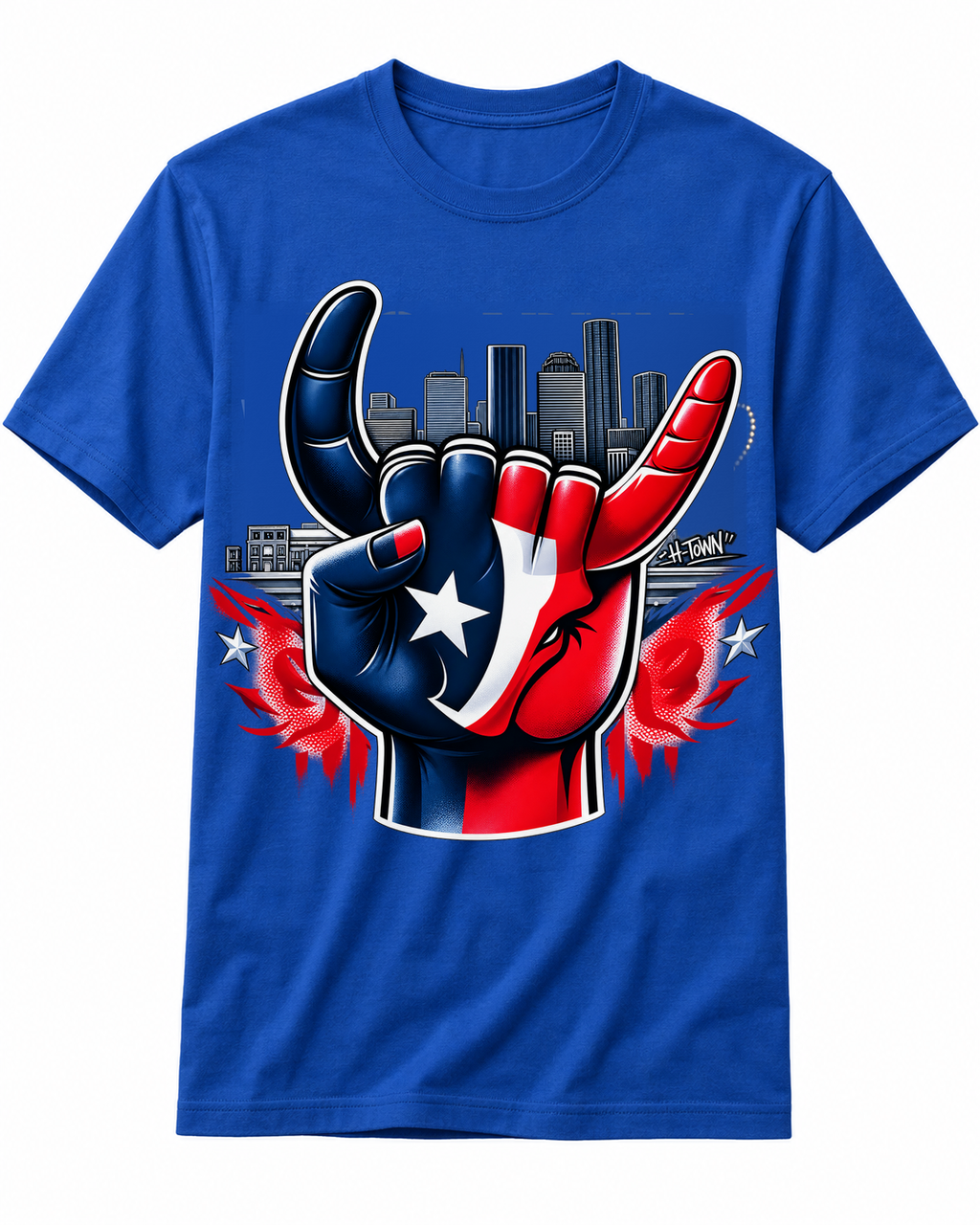 H-Town Hand Horns - Printed T-shirt