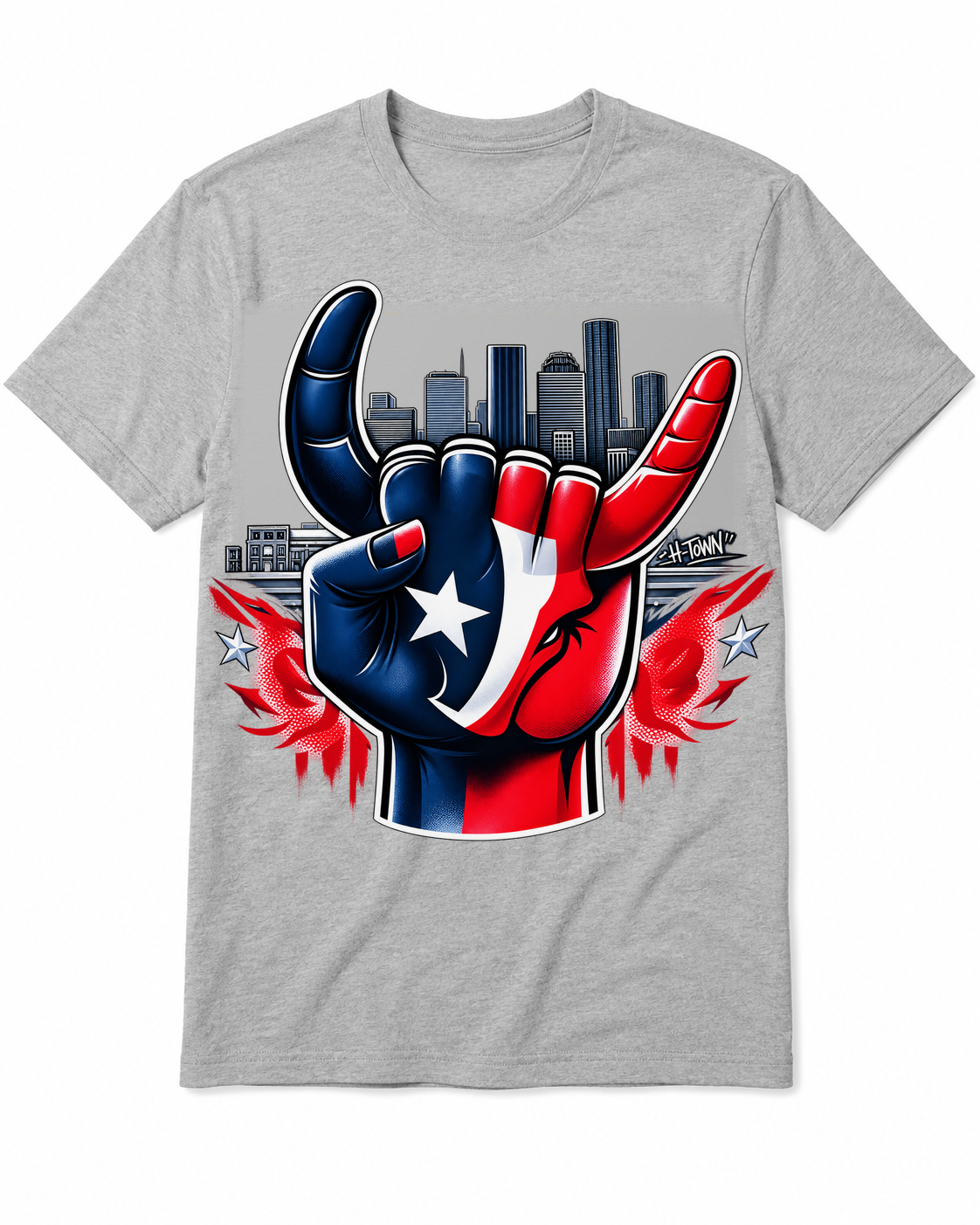 H-Town Hand Horns - Printed T-shirt